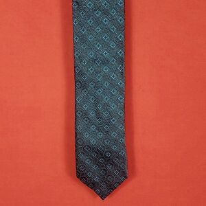 Canali Blue Geometric Pattern Tie